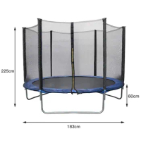 Adult Children 6FT Trampoline With Protection Net Anti-fall Jumping Bed Outdoor Trampolines Workout Bed Home Fitness Equipment