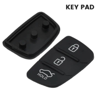 Car Remote Key Fob Shell 3 Buttons Remote Key Fob Case Rubber Pad For Hyundai Creta I20 I40 For Kia K2 K5 Rio Sportage