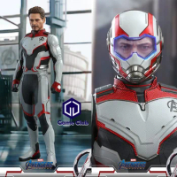 Hot Toys MMS537 1/6 Scale Male Superhero Marvel Tony Stark Team Suit Iron Man Tony Quantum Full Set 12inch Action Figures Body