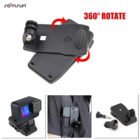 360 ° Rotary Fast Clamp Mount Backpack Clip for GoPro Hero Go Pro Akaso Xiaomi Yi SJCAM DJI Insta 360 Action Camera Accessories