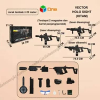 Mainan Tembakan water gel Vector submachine auto manual wgg Hitam