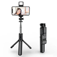 Tongsis Tripod R1S Lampu Led 4 in 1 Free Remote Selfie Tinggi Max 70Cm selfie tripod tongsis