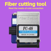 FC-6S Fiber Cleaver FTTH Optical Fiber Cable Cutting Tools Fiber Cable Cutter Knife 16 Surface Blade Metal Material
