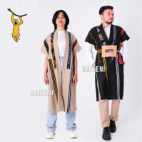 RAIKENI Kimono Karemba Panjang | Kimono Batik Tenun Unik | Outer Batik Tenun | Vest Etnik | Kimono B