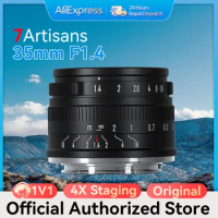 【 Do Brasil 】 7Artisans 7 Artisans 35mm F1.4 APS-C Mirrorless Camera Portrait Lens for Sony Canon EF-M Fujifilm Nikon Z 35 1.4