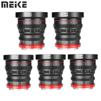 Meike 10mm 16mm 35mm 50mm 65mm 85mm T2.2 Cine lens for Canon RF Mount EOS R R5 R6 RP R7 R10 for Canon C70 and RED Komodo Cameras