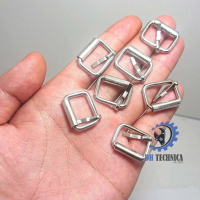 (12 PCS) Ring Tusuk 1.5 Cm Tebal 3 Mm - Ring Tusuk Tas / Gesper - NIKEL
