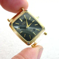 “Four cornered diamond”gold-plated citizen ultra-thin women's watch quartz