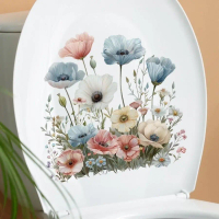 Miếng Dán Tường Gạch Phòng Tắm Nhà Vệ Sinh, Miếng Dán Trang Trí Nắp Bồn Cầu, Cây Che Nắp Trang Trí B