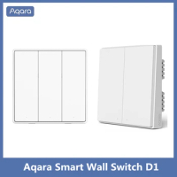 Aqara Smart Wall Switch D1 Zigbee Wireless Remote Control Light Switch Key Neutral Fire Wire For xiaomi mi home homekit