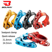 Bolany Road Bicycle Seatpost Clamp Ultralight Aluminum Alloy 31.8/34.9MM Quick Release Mountain Bike for Saddle Parts 38g