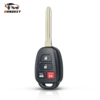 Dandkey 3+1 4 Buttons Remote Car Key Shell Case For Toyota CAMRY Corolla 2012 2013 2014 2015 Fob Cover With TOY43 Key Blade
