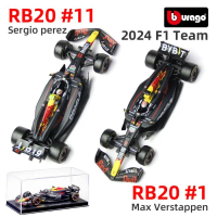 Bburago 2024 Red Bull 1:43 F1 Rb20#1 Max Verstappen #11 Perez Sf24 W15 Formula 1 Fia Diecast Alloy M