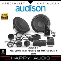 Audison AVK 6 S II Kit 250 W Peak Power 165 mm 6.5 in 4 ohm Speaker Mobil Hi-Res Audio