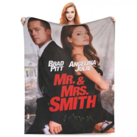A-Angelina Jolie Super Soft Blanket Actress Travel Office Throw Blanket Winter Novelty Design Flannel Bedspread Sofa Bed Cover