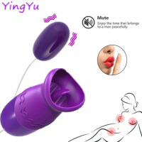 Woman Mastubation Sex Toy Nipples Clitoris Tongue Licking Vibrator Dual Vibrating Vagina Balls Lesbian Oral Sex Intimate Toys