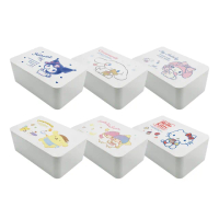 【收納王妃】Sanrio 三麗鷗 綜合簡約 濕紙巾盒 口罩盒 置物盒(18.8x12.2x7.5cm)