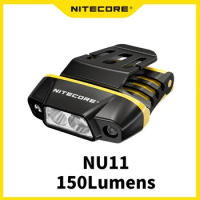NITECORE NU11 Chip-on Cap Light IR Sensor Lamp 150 Lumens Headlamp USB-C Rechargeable Headlight Built-in Battery Hiking Fishing