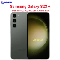 Original Samsung Galaxy S23 Plus 5G S916B 6.6" ROM 256/512GB RAM 8GB Snapdragon NFC Face ID 95% New Unlocked Android Cell Phone