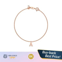 UBS Gold - Gelang Emas Alpha Cheri A - 8k - Kgv7951k Adj 18cm-Rose Gold