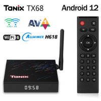 TANIX TX68 Android 12 Smart TV BOX Allwinner H618 4GB 32GB 64GB Wifi6 2.4G 5.8G Wifi 1080p Set Top Box AV1 BT5.0 6K Media Player