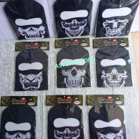 PAKET 3 PCS - Masker Buff Ninja Hitam Motif Rahang Tengkorak/Masker Topeng Ninja Multifungsi/Masker