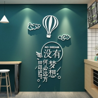 奶茶店墻壁裝飾品網紅背景墻面貼紙3d立體壁畫創意啤酒吧場景布置