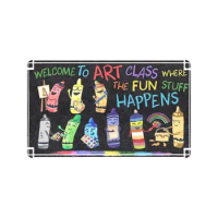 Welcome to Art Class Welcome Mats Front Door Outdoor Entry Doormat Rubber Door Mat Home Indoor Farmh