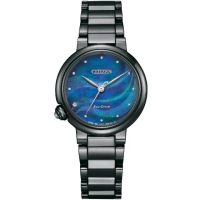 【CITIZEN星辰】L系列 藍眼淚 光動能女錶30MM(EM0915-86N)