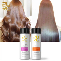 PURC Brazilian Keratin Hair Treatment Straightening Smoothing Cream Scalp Treatment Purifying Shampoo Professional Hair Care
