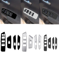 Right Hand Driver For Toyota Sienta 2022 2023 ABS Carbon Fiber Black Window Switch Panel Frame Cover Trim Interior Accessories