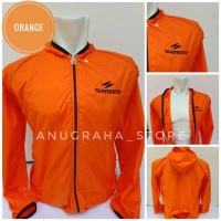 Terbatas Jaket Running Sepeda Sauna Windbreaker Parasut Metalik (Orange) Cocok untuk Olahraga Murah
