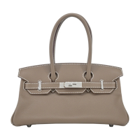 Hermes 愛馬仕 Birkin Shoulder 29 W刻 Evercolor牛皮 走秀款限量手提柏金包 (大象灰/銀釦)