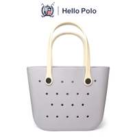 Hello Polo รุ่น BH2002 ส่งจากไทย ขนาด 30x42 CM.  สะพายไหล่ ยาง EVA ใบใหญ่ ทรงโท้ท กระเป๋าแฟชั่น ใส่ข