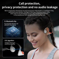 Bone Conduction Earphone IPX8 Wireless Open Headset Bluetooth 5.3 Swimming Bluetooth Headphones 64GB MP3 Earbuds