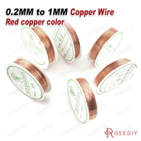 Wholesale a coil 0.3mm 0.4mm 0.5mm 0.6mm 0.8mm 1mm Original Copper Wire Diy Jewelry Findings Accessories(JM6202)