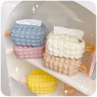 INS Ice Cream Color Tissue Case Napkin Holder for Living Room Table Tissue Boxes Container Home Car Papers Dispenser Holder Case