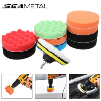 SEAMETAL Car Polishing Sponge Pads Kit 3/4/5 Inches Foam Pad Buffer Kit Polish Machine Wax Pads for Car Motor Remove Scratches
