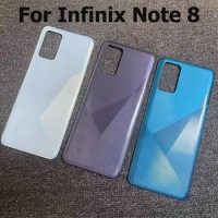 Glass Back For Infinix Note 8 X692 Battery Cover Door Back Housing Rear Case Replacement Parts
