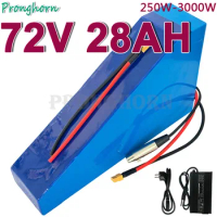 High Capacity 72V 20AH Triangle eBike Battery 72V 18AH 20AH 25AH 30AH Electric Bicycle Lithium ion Battery for 1500W 2000W 3000W