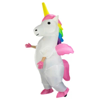 Unicorn Inflatable Costume Adult Women Men Air Blow Up Doll Festival Mascot Dress Stage Performance Party Outfit 2024 Carnival