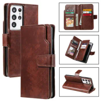 2023 For Samsung Galaxy S23 S22 S 21 5G Flip Case Wallet Book Shell Samsung S21 Ultra 23 S10 22 Plus S9 8 Note 20 S20 FE Leather