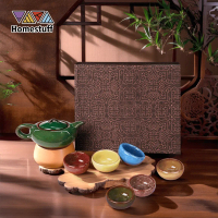 {COD} CHINESE TEA POT SET CERAMIC 4 CUP / TEKO TEH CHINA 4 CANGKIR KERAMIK SET / SOUVENIR GIFT CLASS