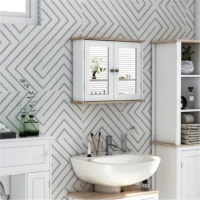 ZK30 Bathroom Cabinet with Mirror Makeup Vanity Walnut Cabinet For Bathroom Furniture Standing Bathroom Cabinet