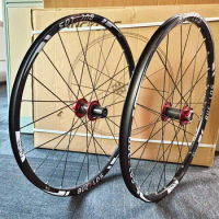 BUCKLOS 26/27.5/29" Bicycle Front Rear Wheels Carbon Hub MTB Disc Brake Cycling Wheelset QR/Thru Axle Mountain Bike Wheel Set