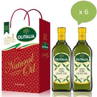 【Olitalia 奧利塔】超值純橄欖油禮盒組(1000mlx12瓶-6禮盒裝)