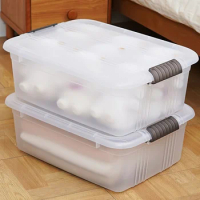 2s/set Citylife 31 QT Plastic Under Bed Storage Bins With Lids, Stackable Clear Underbed Storage Containers For Organizing Blank
