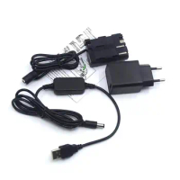 QC3.0 USB Charger + ACK-E2 USB Cable + DR-400 BG-E2 E2N BP-511 Dummy Battery for Canon EOS 20D 30D 40D 5D 50D D30 D60