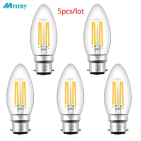 B22 LED Candle Filament Led Light Bulb 4W C35 Dimmable Bayonet Vintage Edison Warm White 2700K Cold 6500K Equal 40W Incandescent