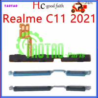 ปุ่มสวิตช์เปิด / ปิด, สำหรับ OPPO Realme C11 2021, ปุ่มด้านข้าง, เพิ่มระดับเสียงขึ้นลง, สายเคเบิลแบบ